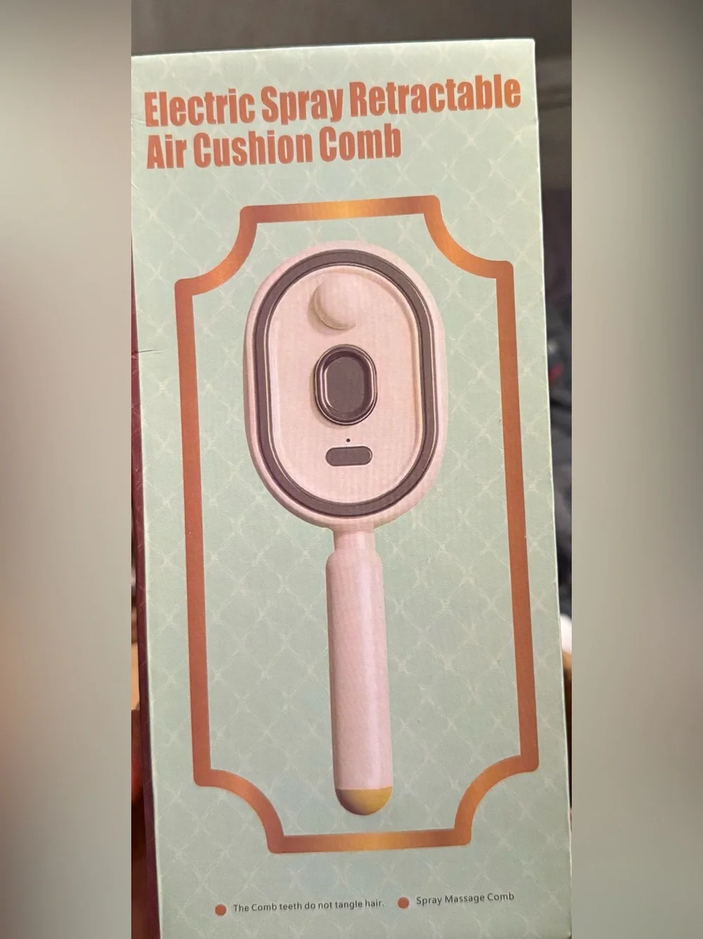 Electric Spray Retractable Air Cushion Comb - Pink